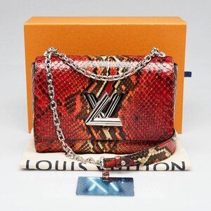 Louis Vuitton Red Python Twist MM Bag